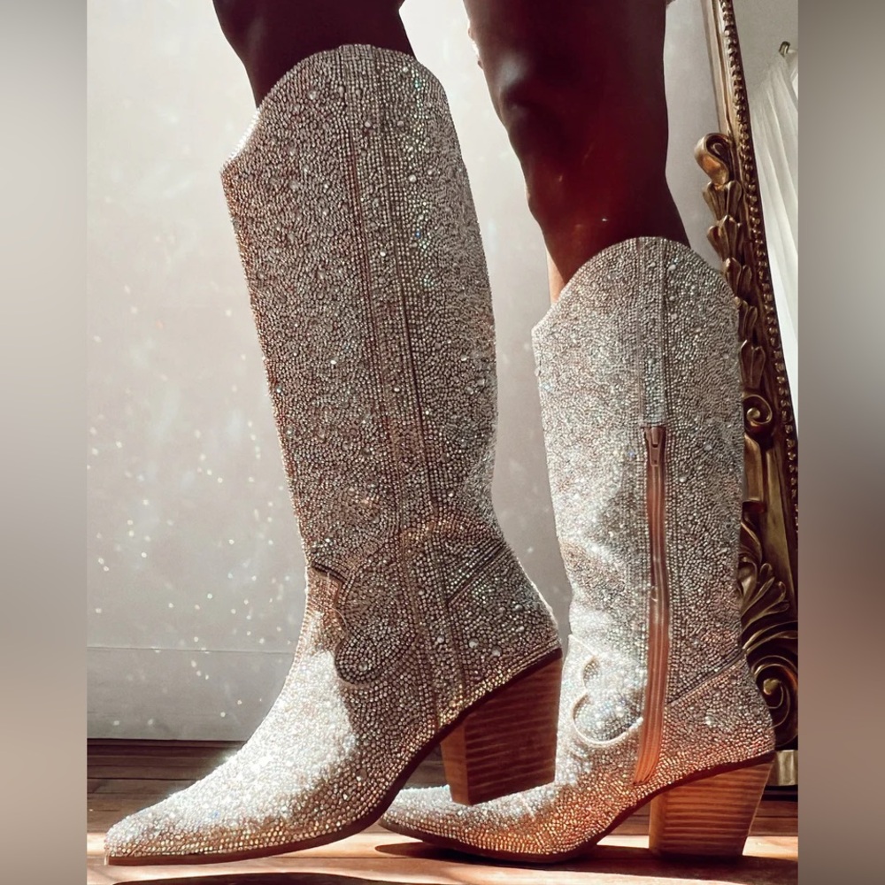 NEW NWOB Matisse Nashville Western Boots Rhinestone Embellished - Picture 3 of 15